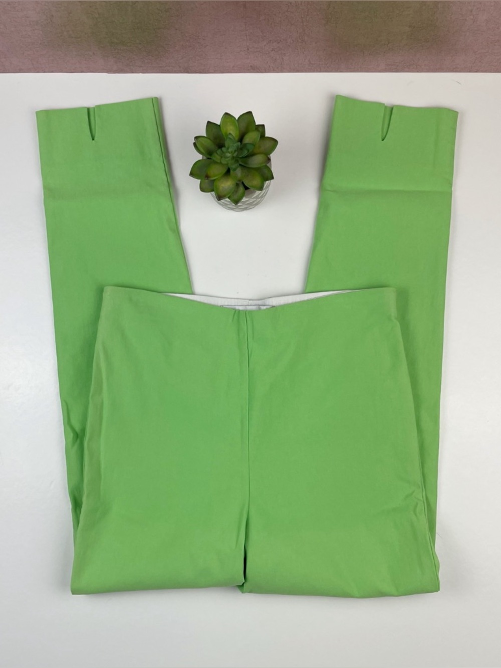Sara Campbell Solid Green Pants Women Size Small